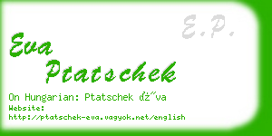 eva ptatschek business card